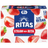 Ritas Malt Beverage, Straw-Ber-Rita, 12 Each