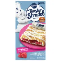 Pillsbury Toaster Strudel Toaster Pastries, Raspberry, 6 Each