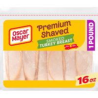 Oscar Mayer Premium Shaved Smoked Turkey Breast Lunch Meat, 16 Ounce