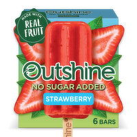 Outshine Outshine No Sugar Added Strawberry Frozen Fruit Bars, 6 Count, 6 Each