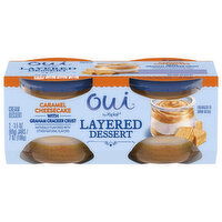 Oui Layered Dessert, Caramel Cheesecake, 2 Each