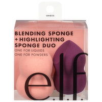 e.l.f. Sponge Duo, Blending Sponge + Highlighting, 1 Each