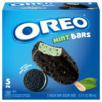 Oreo Frozen Dairy Dessert Bars, Mint, 5 Each