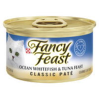 Fancy Feast Purina Fancy Feast Grain Free Pate Wet Cat Food; Ocean Whitefish & Tuna Feast - 3 oz. Can, 3 Ounce