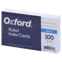 Oxford Index Cards, Ruled, White, 100 Each