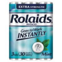 Rolaids Antacid, Extra Strength, Mint, 3 Each