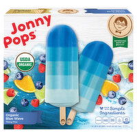 JonnyPops Pops, Dairy Free, Organic, Blue Wave, 8 Each