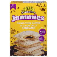 SunButter Jammies Sandwich, Sunflower Butter & Grape Jelly, 4 Each