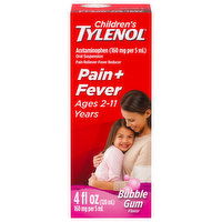 Tylenol Pain + Fever, Children's, 160 mg, Bubble Gum Flavor, 4 Fluid ounce