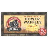 Kodiak Power Waffles, Chocolate Chip, Protein-Packed, 8 Each