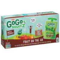 GoGo Squeez Applesauce, Apple Cinnamon, 12-Pack, 12 Each