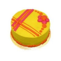 Cub Stripes and Dots with Flower 8" Round Cake, 1 Each