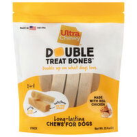 Ultra Chewy Double Chicken Flavor Treat Bones, 8 Each
