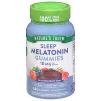 Nature's Truth Sleep Melatonin, Natural Mixed Berry Flavor, Gummies, 10 mg, 140 Each