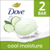 Dove Beauty Bar Soap Cool Moisture Cucumber & Green Tea Scent, 3.75 Ounce