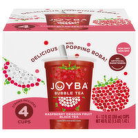 Joyba Raspberry Dragon Fruit Black Tea Bubble Tea, 4 Each