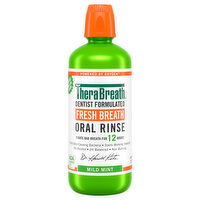 TheraBreath Oral Rinse, Fresh Breath, Mild Mint, 33.8 Fluid ounce