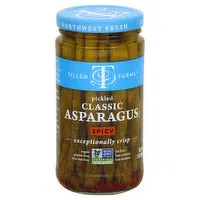 Tillen Farms Asparagus, Classic, Spicy, Pickled, 12 Ounce