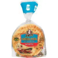 Papa Pita Greek Pita 6 Flat Bread White, 16.8 Ounce