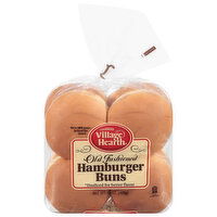 Village Hearth Buns, Hamburger, Old Fashioned, 15 Ounce