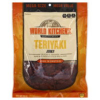 World Kitchens Jerky, Teriyaki, Sliced & Shaped, Mega Size, 10 Ounce