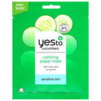 Yes To Cucumbers Paper Mask, Calming, 1 Each