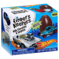 Finders Keepers Milk Chocolate & Surprise, Hot Wheels, 0.7 Ounce