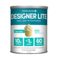 Designer Protein Lite Protein Powder, Natural, Vanilla Cupcake, 9.03 Ounce