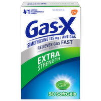 Gas-X Antigas, Extra Strength, 125 mg, Softgels, 50 Each