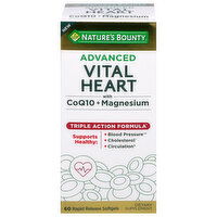 Nature's Bounty Triple Action Formula Advanced Vital Heart with CoQ10 + Magnesium, 60 Each