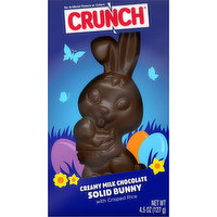 Crunch Solid Bunny, Creamy Milk Chocolate, with Crisped Rice, 4.5 Ounce