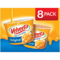 Velveeta Shells & Cheese Original Microwavable Shell Pasta & Cheese Sauce, 8 Each