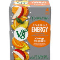 V8® +Energy® Sparkling Orange Pineapple Juice Energy Drink, 46 Fluid ounce