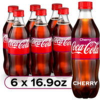 Coca-Cola Cherry Soda Soft Drink, 16.9 Fluid ounce