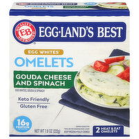 Eggland's Best Egg Whites Gouda Cheese and Spinach Omelets, 7.8 Ounce