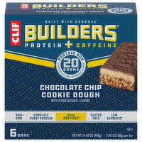 Builders Protein Bar, Chocolate Chip Cookie Dough, 6 Each