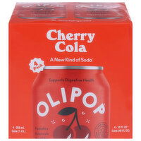 Olipop Soda, Cherry Cola, 4 Pack, 4 Each