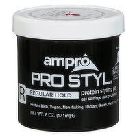 Ampro Pro Styl Styling Gel, Protein, Regular Hold, 6 Ounce