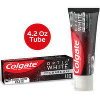 Colgate Optic White Teeth Whitening Charcoal Toothpaste, 4.2 Ounce