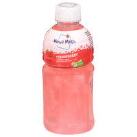 Mogu Mogu Flavored Drink, with Nata de Coco, Strawberry, 10.82 Fluid ounce