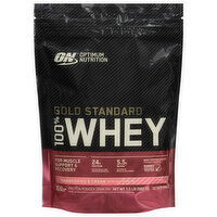 Optimum Nutrition Gold Standard Protein Powder Drink Mix, Strawberries & Cream, 100% Whey, 1.5 Pound