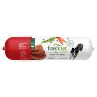 Freshpet Dog Food, Slice & Serve Roll, Chunky Beef Recipe, 6 Pound