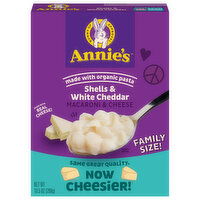 Annie's Shells & White Cheddar Macaroni & Cheese Family Size, 10.5 Ounce