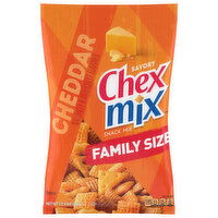 Chex Mix Snack Mix, Cheddar, Savory, Family Size, 13.5 Ounce