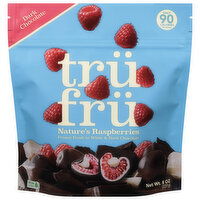 Tru Fru Nature's Raspberries, Dark Chocolate, 8 Ounce