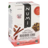 Numi Herbal Tea, Organic, Rooibos Chai, Tea Bags, 18 Each