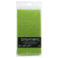 Sensations Tablecover, Plastic Lined, Fresh Green, 1 Each