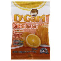 D'Gari Gelatin Dessert, Orange, 4.2 Ounce