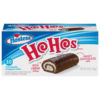 Hostess Ho Hos Cake, Moist Chocolate, 10 Each