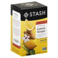 Stash Herbal Tea, Lemon Ginger, Caffeine Free, Bags, 20 Each